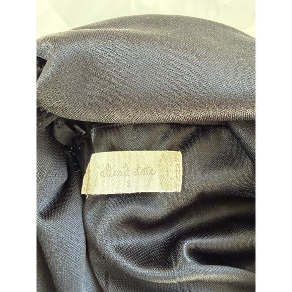 Altar'd State Dress Women Sm Black Swiss Dot Long Sleeve Mini lace up tie back - Picture 5 of 6